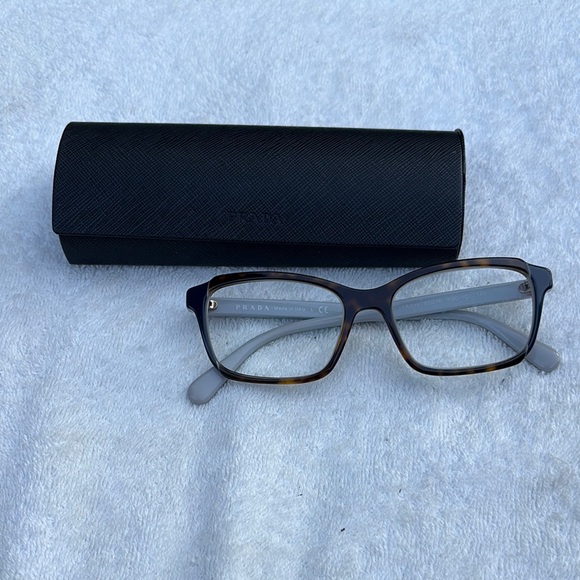 Prada Brown Frame Glasses with Black Case - Picture 1 of 8